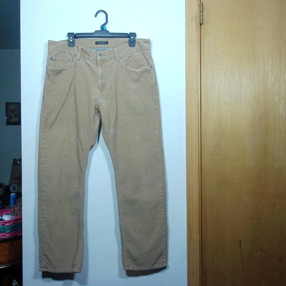 Banana Republic Straight Leg Corduroy Men's 35x30 Beige 5-Pocket Pima Cotton - Picture 6 of 11